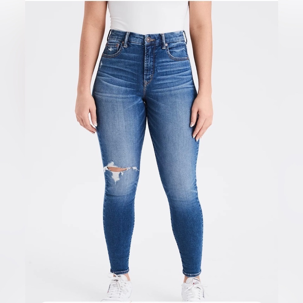 American Eagle outfit Lu(x)e Curvy‎ High-Waisted Jegging 14